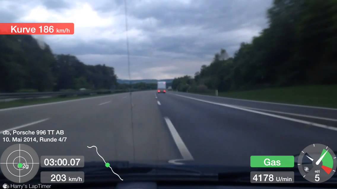 Going fast! Porsche 996 Turbo on German Autobahn