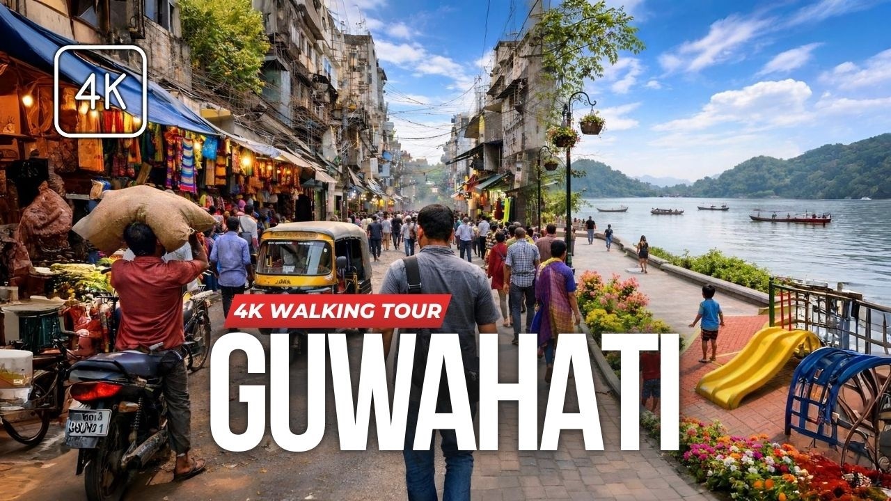 GUWAHATI City, India Walk 🇮🇳 4K | Real Street Life, Market chaos & Brahmaputra Riverfront Views !!!
