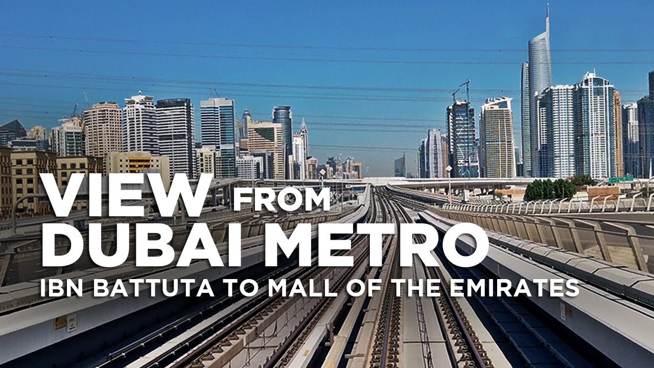 Dubai Metro Ride | Ibn Battuta to Mall of the Emirates - Dubai Metro Front View | Dubai City - UAE