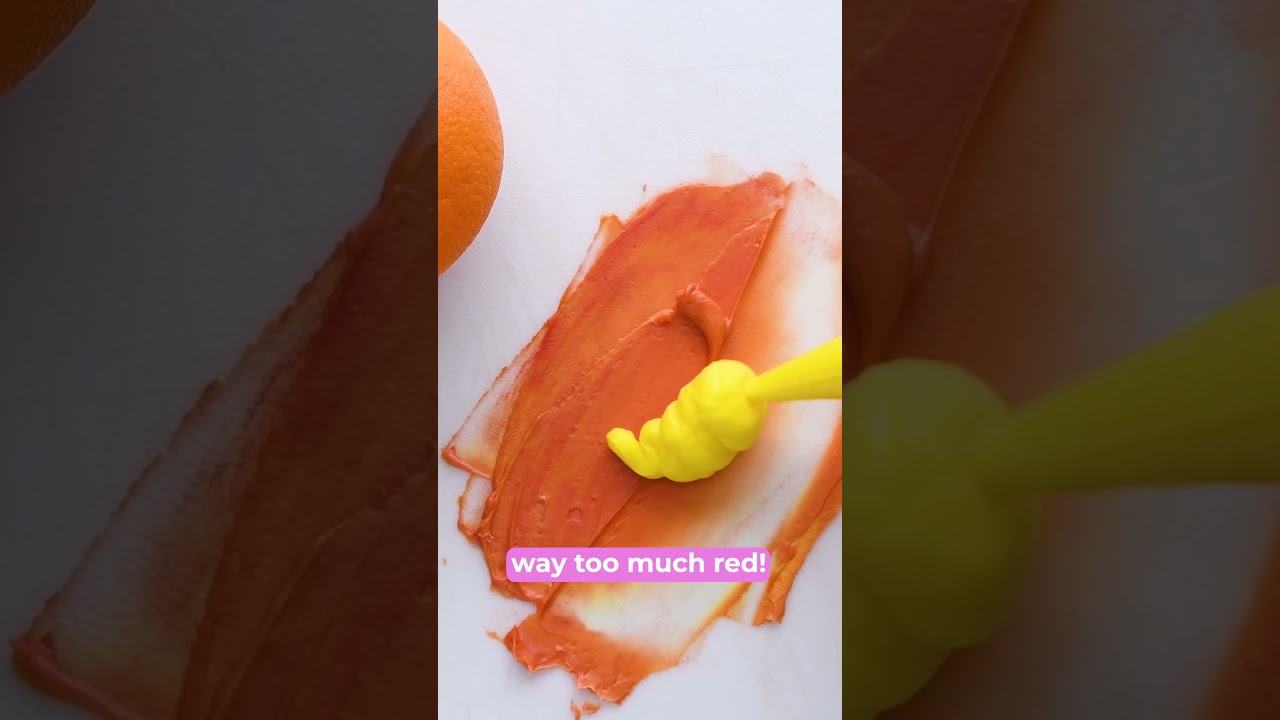Perfectly color matching an orange using buttercream frosting