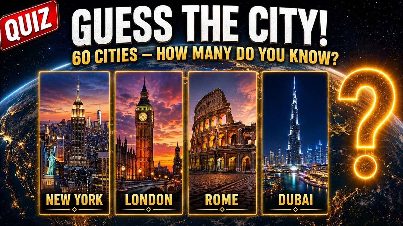 GUESS THE CITY BY LANDMARK | ONLY GENIUSES CAN SCORE 60/60 🌍