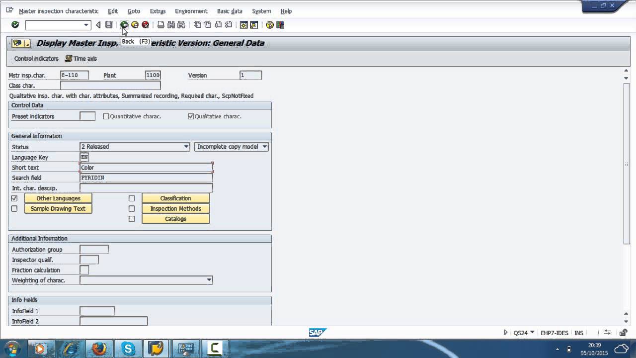 SAP QM Sampling Process Master Data