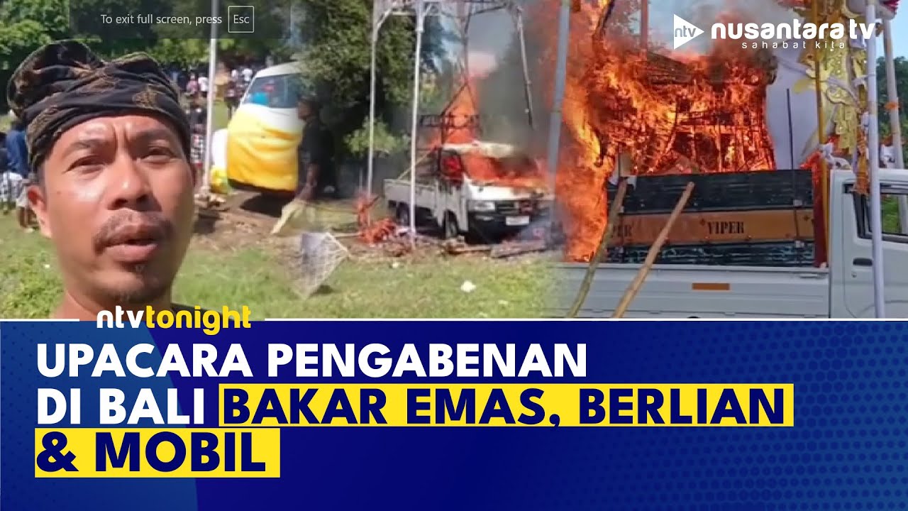 Wah! Upacara Kremasi di Bali Bakar Harta Benda Dari Emas Hingga Mobil Dilalap Api | NTV TONIGHT