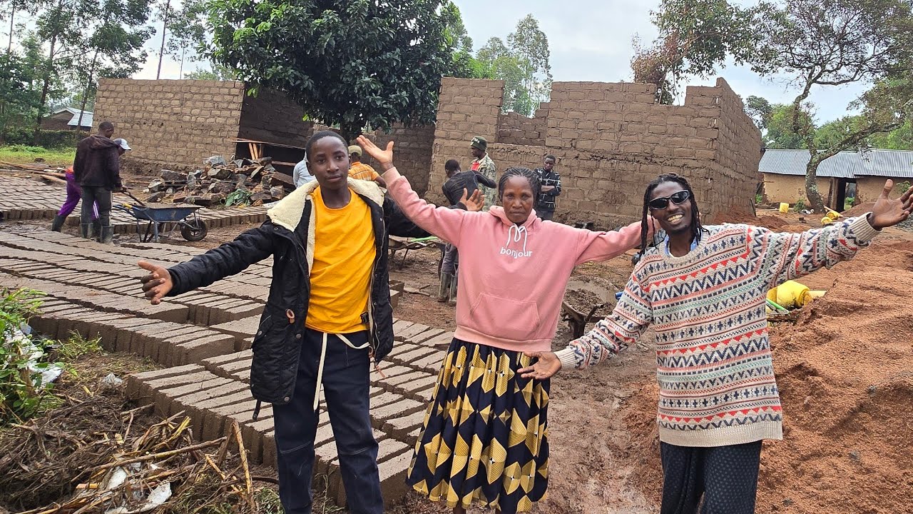 SEEING is BELIEVING ; DAY 5 , HUGE BUNGALOW Shapes Up - Brian and GrandMa ( Kenya Africa )!!!