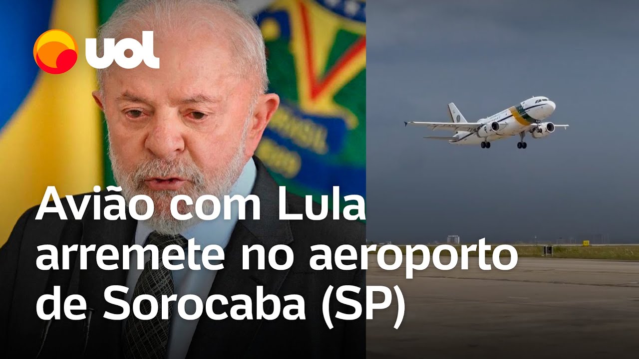 Avião com Lula a bordo arremete no aeroporto de Sorocaba; presidente está bem; veja vídeo