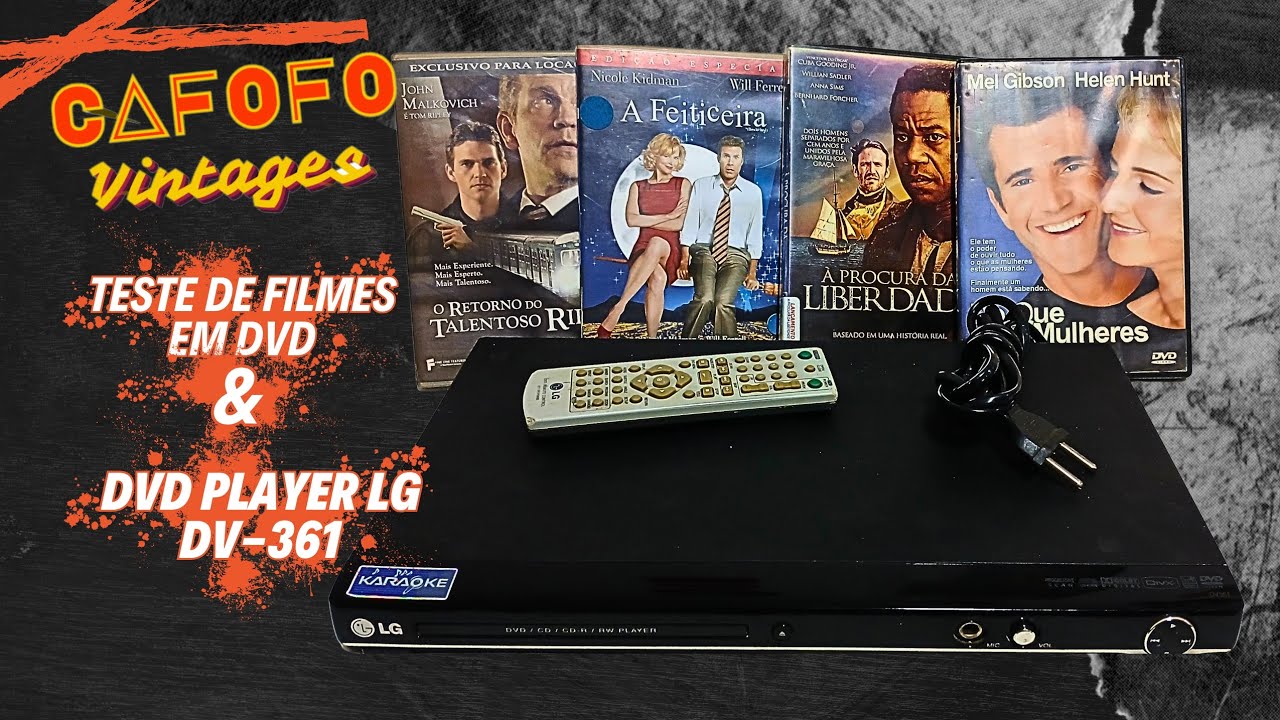TESTE DE FUNCIONAMENTO DVD PLAYER LG E FILMES EM DVD.