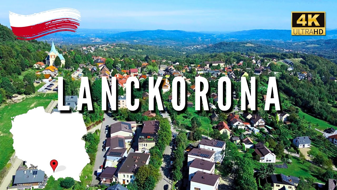 Polska z Góry, Lanckorona, Podróż Dronem nad Malowniczą Wsią, Ruiny Zamku, Historia i Krajobrazy