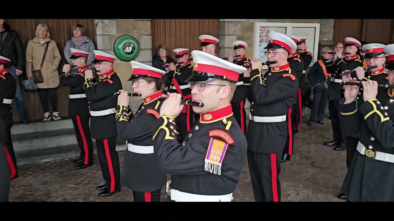 Pride of Ballinran @ Cloth Hall Belgium before The Last Post Ceremony at the Menin Gate 23/4/23