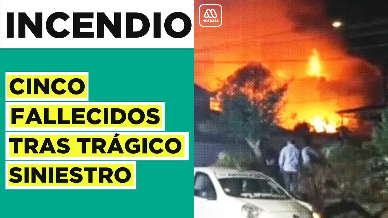 Cinco personas fallecen en tr&aacute;gico incendio en Cerro Navia