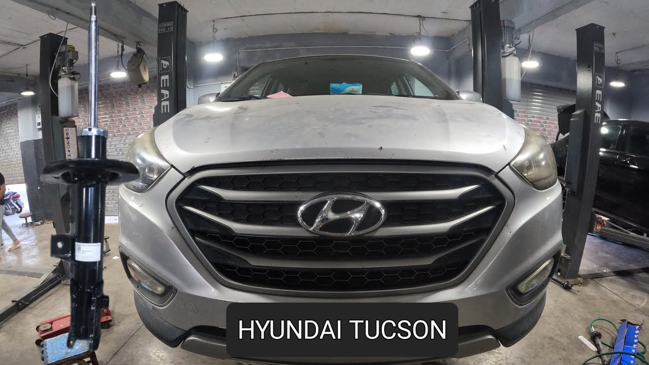 cambio de amortiguador... hyundai tucson 2010 - 2015