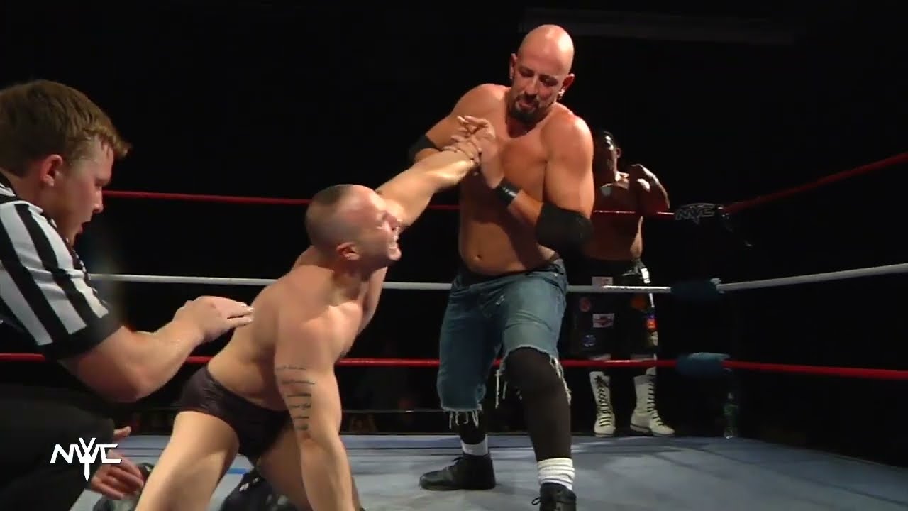 Justin Credible & Matt Striker vs. Matthew Justice & Jesse Vane (NYWC Tag Team Championships)