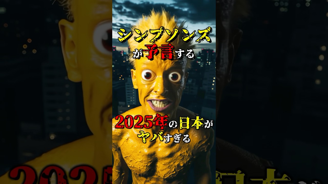 シンプソンズが予言する2025年の日本がヤバい  #都市伝説 #雑学 #怖い話 #shorts