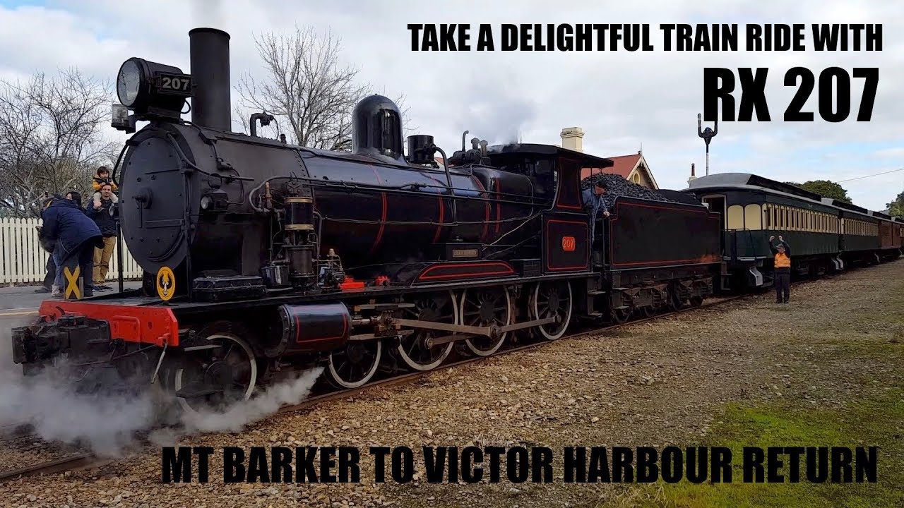 RX207 4-6-0 Steam train ride Mt Barker to Victor Harbour July 2016