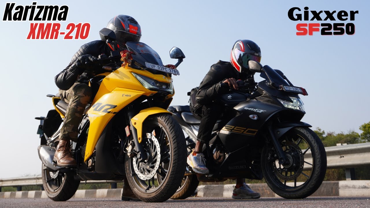 Hero Karizma XMR 210 vs Suzuki Gixxer SF 250 Drag Race