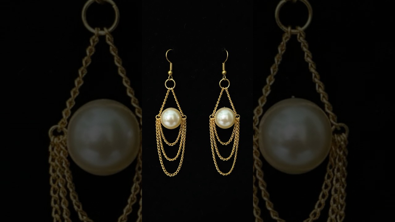 Handmade Royal Pearl Dangler Earrings | Perfect for Matching Sets#diy #earrings #trending #jewellery