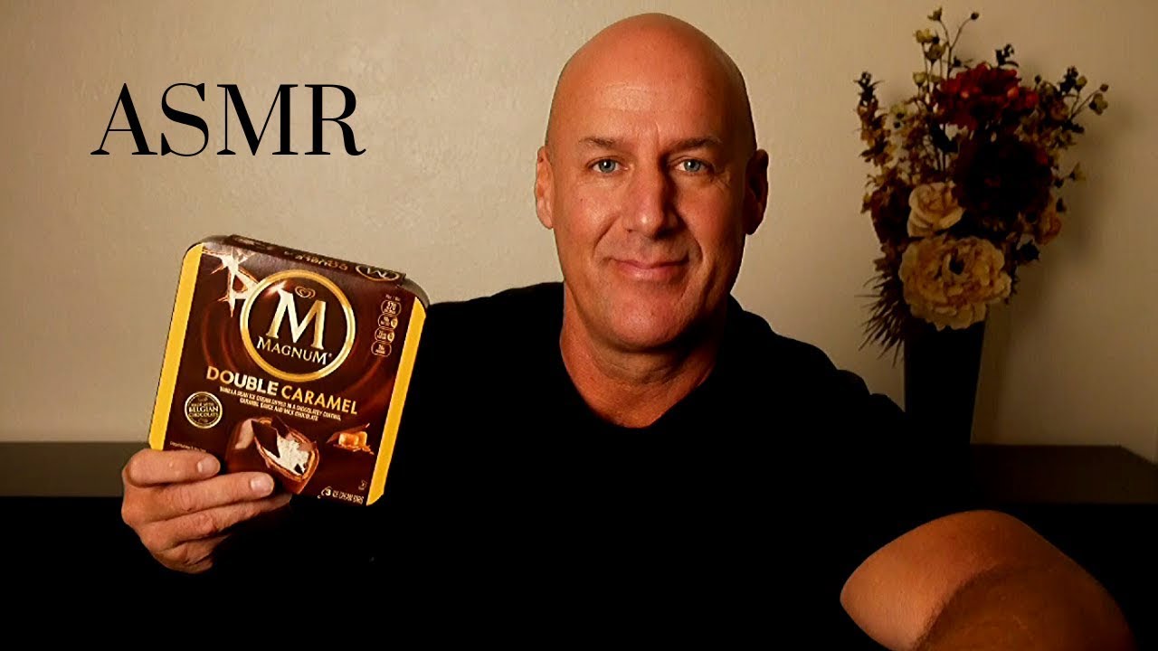 ASMR: Magnum Double Caramel Ice Cream Bars (Eating Sounds) Soft Spoken