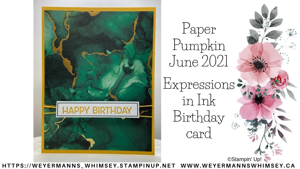June 2021 Paper Pumpkin Outside the Box Happy Birthday card ideas