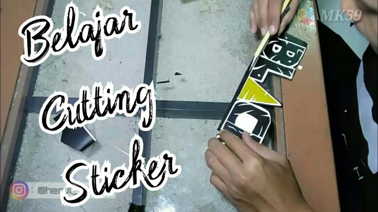 Cara Membuat Cutting Stiker Manual Huruf BLACK || cutting sticker motor