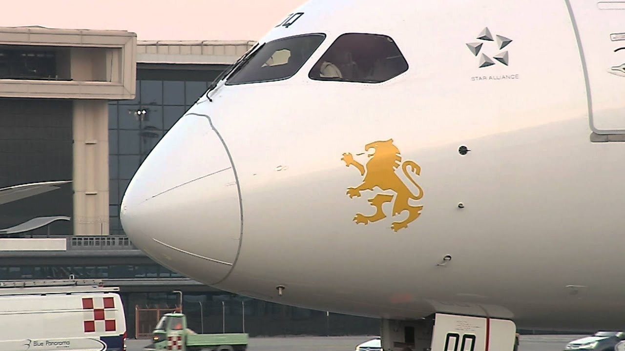 Ethiopian Dreamliner at Milan Malpensa Airport