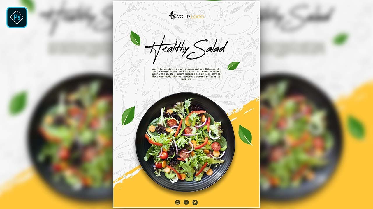 Food Flyer Design Photoshop CC Tutorial