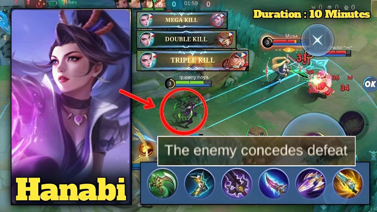 Hanabi 8 Kills & 8 Assists To Become Enemy Concedes As Defeat | Solo Rank Game