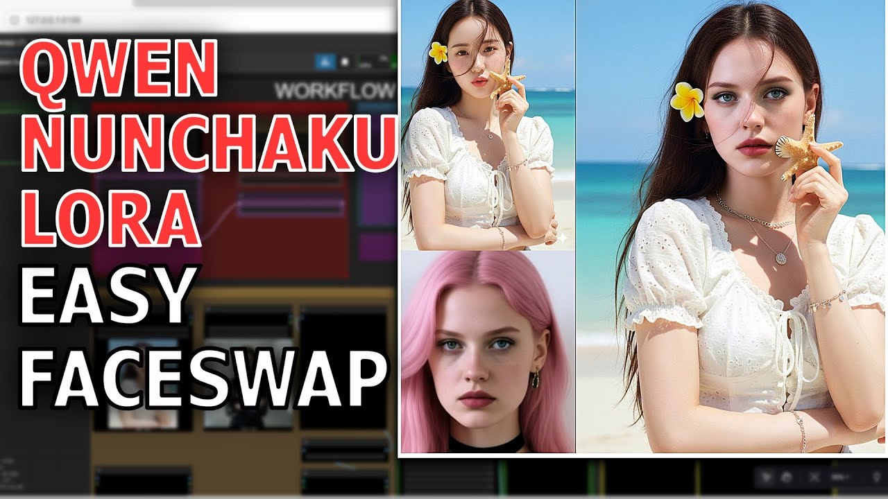 Учебное пособие ComfyUI: как заменить лицо с помощью Qwen Edit 2509 #comfyui #comfyuitutorial #qw...