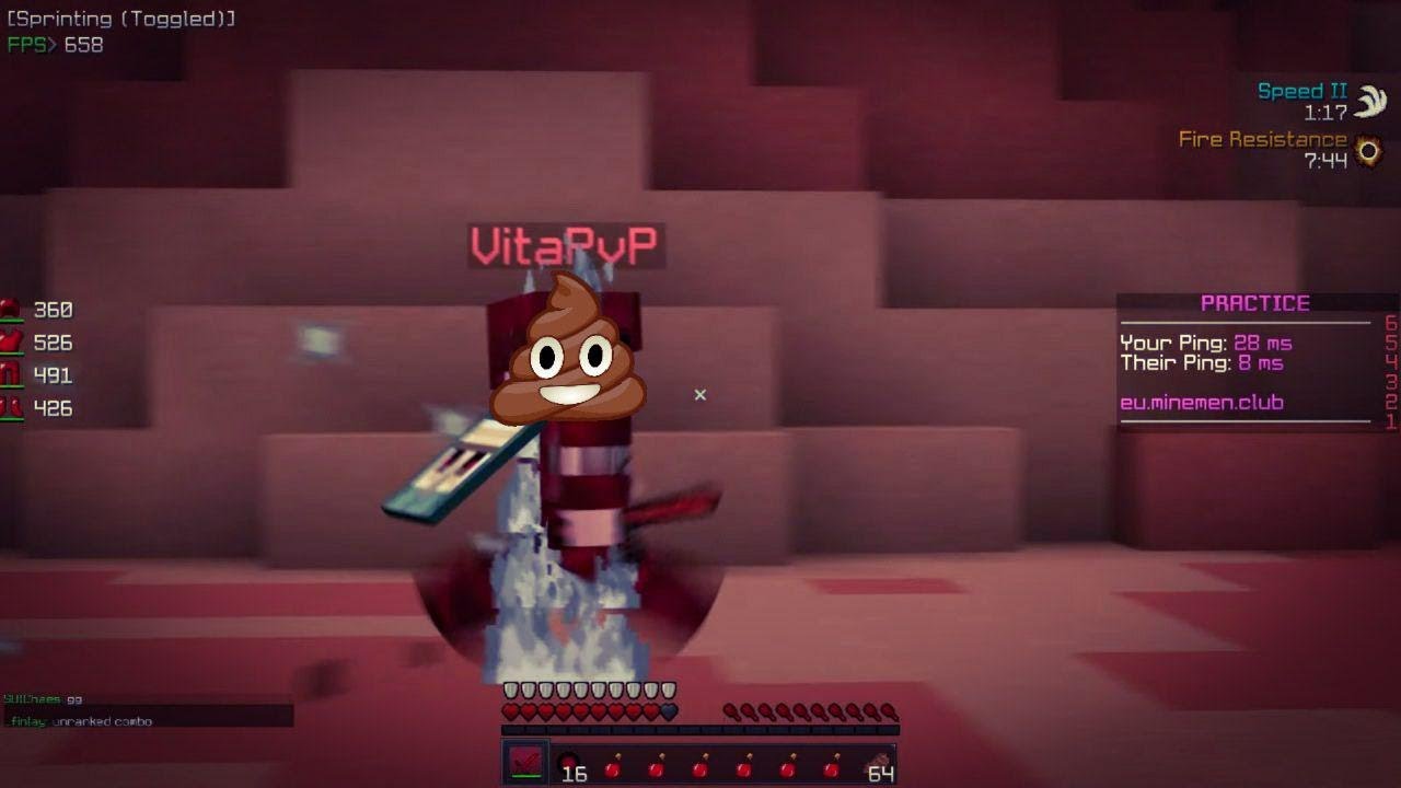 VitaPvP 10+ POTTED in mid fight (RAGEQUITTED)