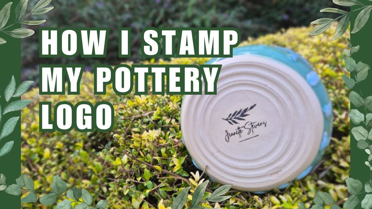 132. How I Add My Logo to Pottery | Underglaze Stamp Transfer with Potters Pad (Game Changer!)