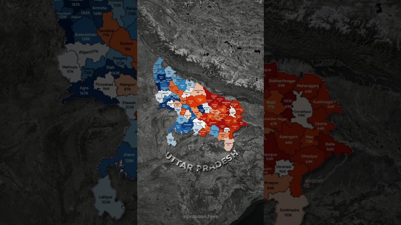 Richest & Poorest District in Uttar Pradesh #uttarpradesh #income #informative
