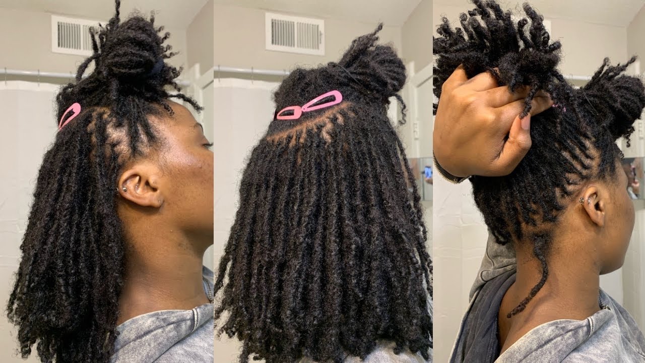 how i maintain and interlock my microlocs | diy microlocs maintenance LENGTH CHECK
