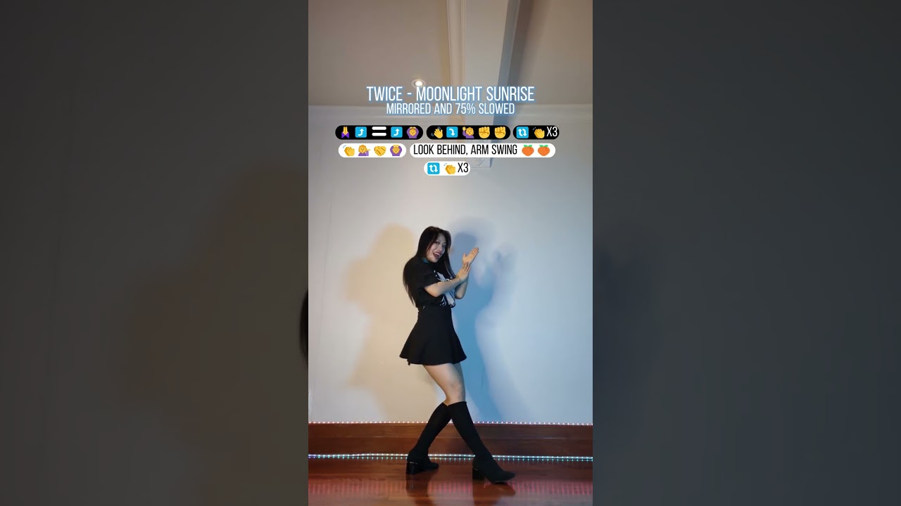 [TUTORIAL]  TWICE - Moonlight Sunrise| Dance tutorial 75% slowed and mirrored