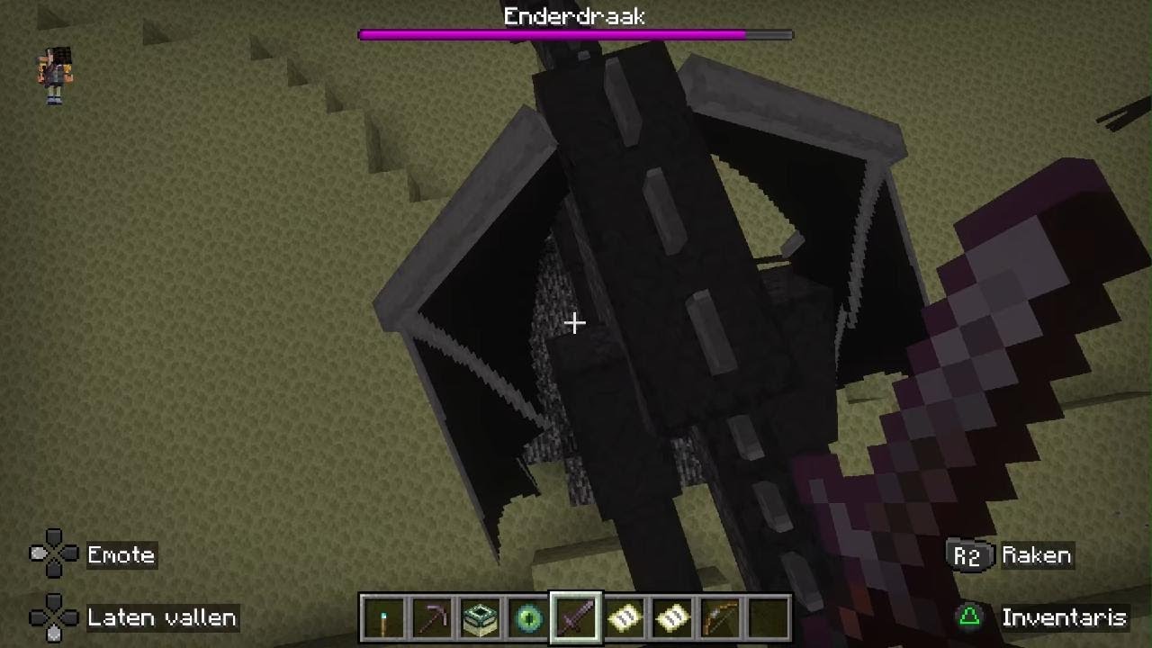 Minecraft_de ender dragon verslaan in Minecraft