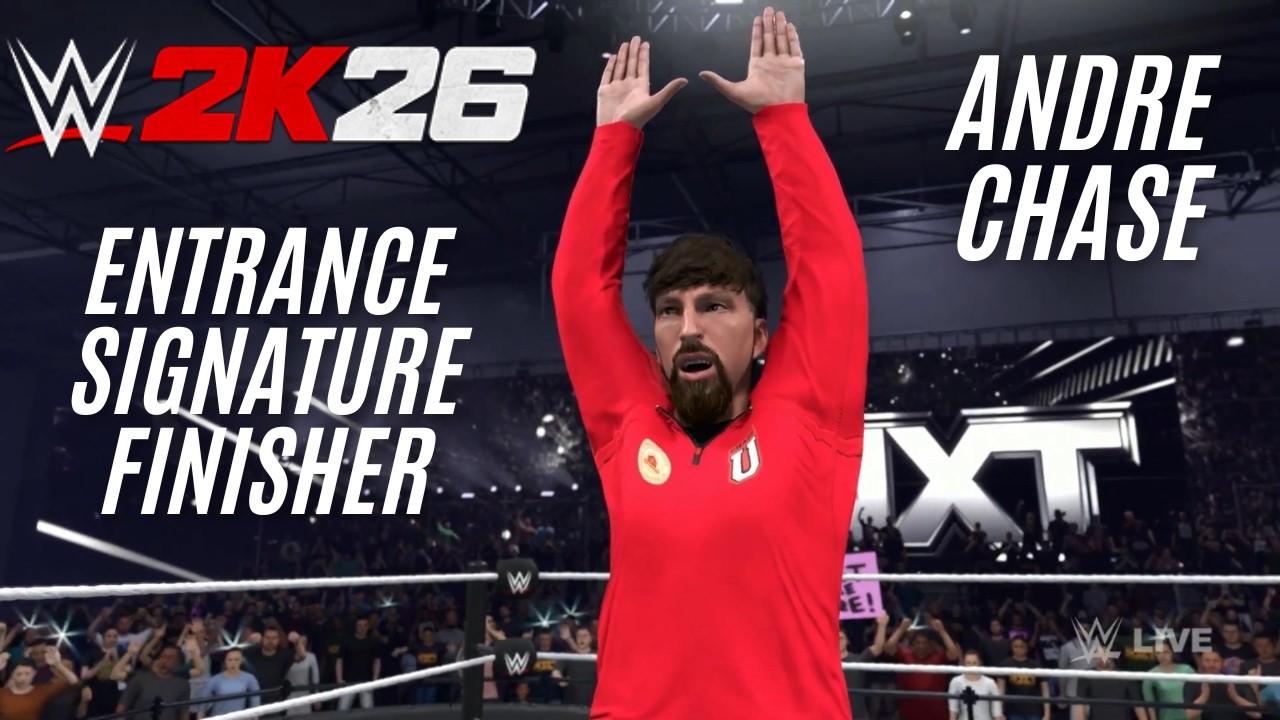 WWE 2K26 - Андре Чейз (Выход на ринг, Фирменный приём, Завершающий приём)