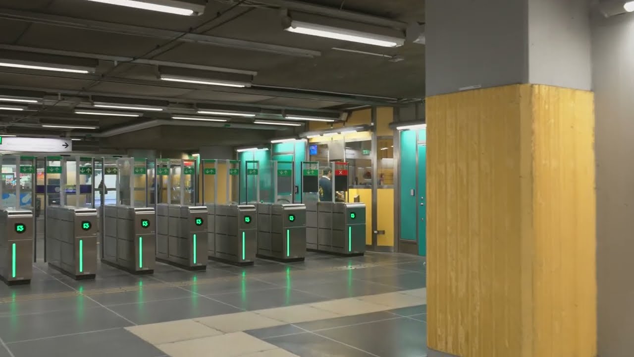 Sweden, Stockholm, Subway ride from Akalla to Solna centrum
