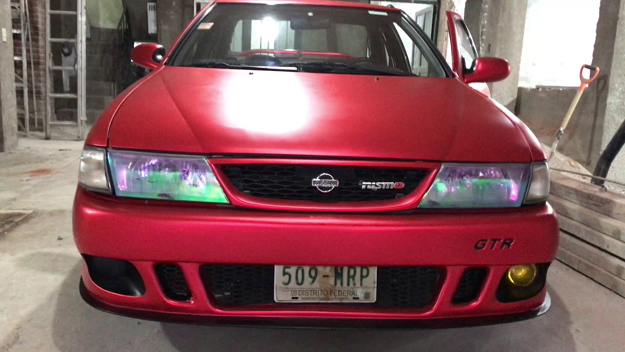 Sentra 1998 Full Wrap Rojo Satin | KRZY Vodka.