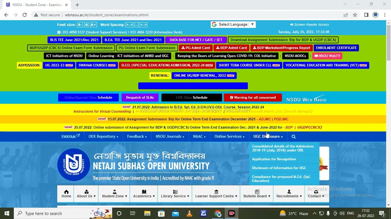 NSOU ONLINE ASSIGNMENT SUBMISSION STEP BY STEP 2022