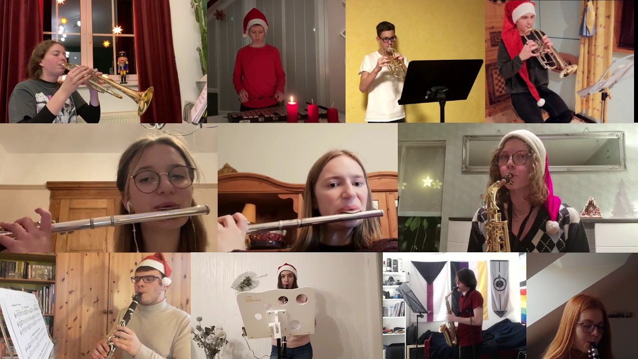 Weihnachtsgrüße vom Blasorchester der Kreismusikschule J. S. Bach Mühlhausen (Thüringen)