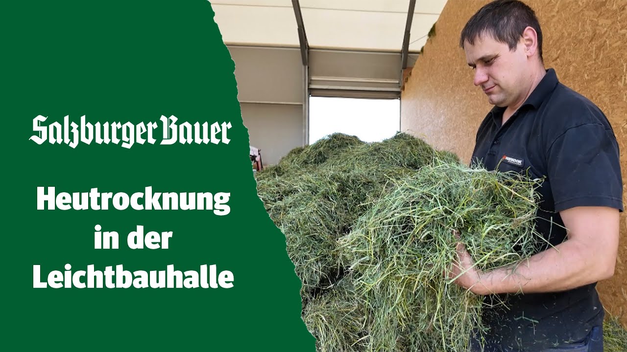 Leistungsstarke Heutrocknung in der Leichtbauhalle