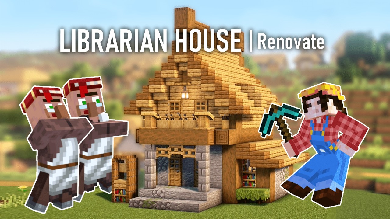 建築＆アニメ|司書の家をおしゃれにしよう！|minecraft
