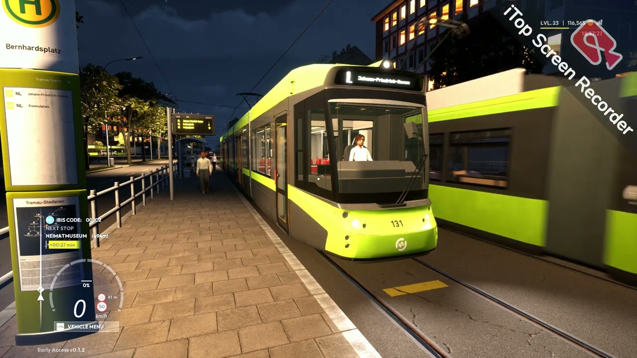 City Transport Simulator: Tram - Night drive gameplay