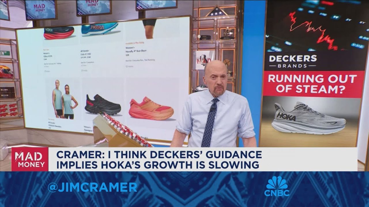 Deckers' guidance implies Hoka's growth is slowing, says Jim Cramer