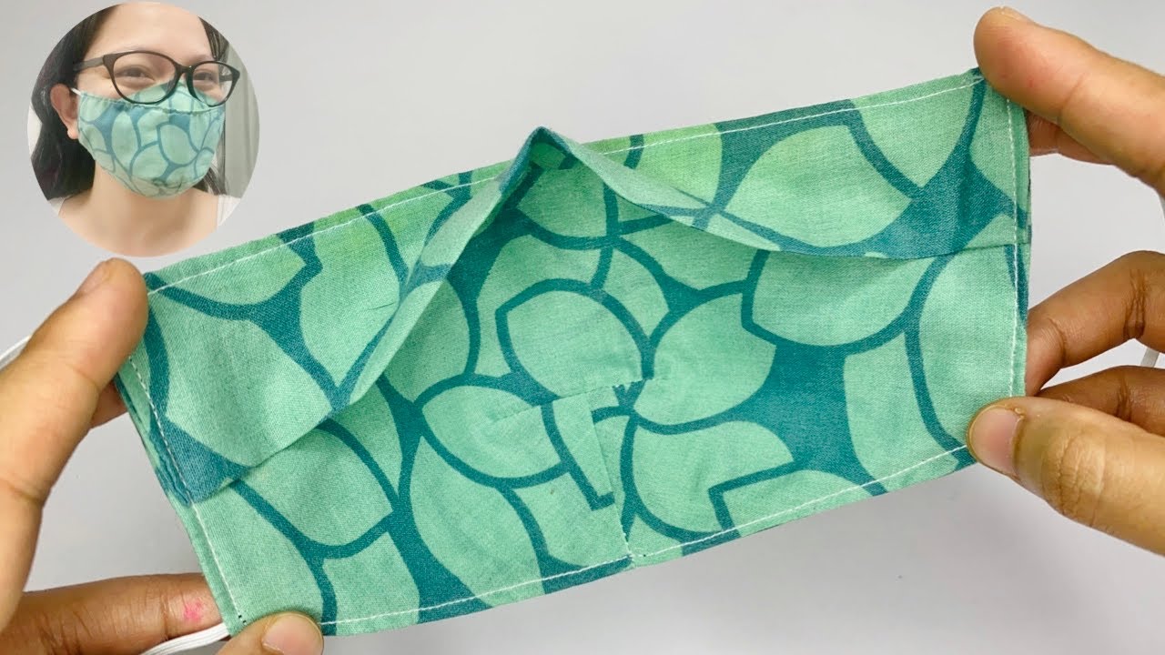 New Design! EASY DIY Face Mask | NO FOG Glasses Wearer Face Mask | New Design Face Mask 3D