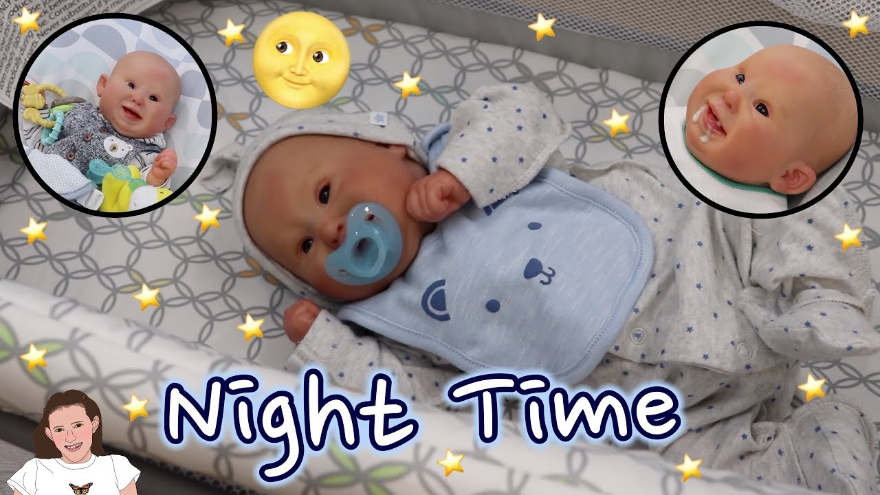 Night Time with Reborn Baby Auggie! Happy Baby with Down Syndrome! | Kelli Maple