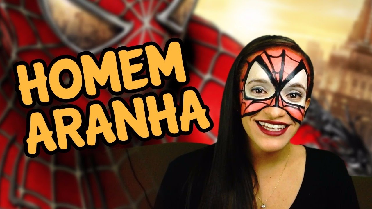 Homem aranha em 5 passos! - Você consegue fazer pintura de rosto