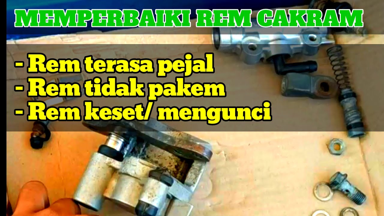 MEMPERBAIKI REM CAKRAM MACET, PEJAL, TIDAK PAKEM. Rem Cakram Belakang KLX 150