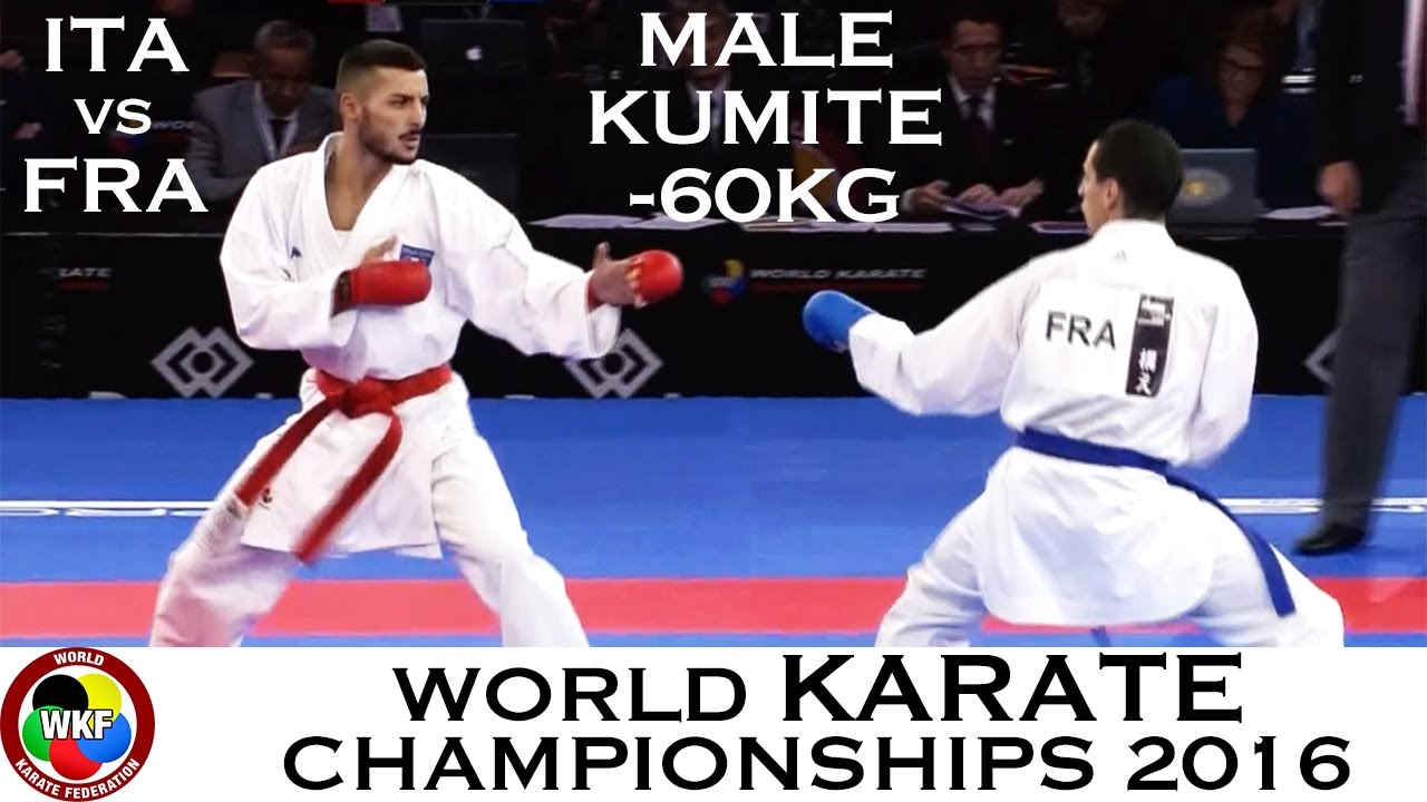 BRONZE MEDAL. Male Kumite -60kg. Agoudjil (FRA) vs Maresca (ITA). 2016 World Karate Championships