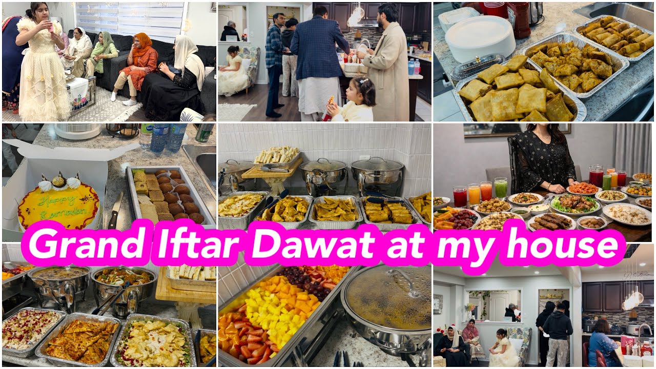 Easy Dawat Vlog Full Iftar Menu Grand Iftar🌙Dawat at my home in Canada#food #iftar #recipe #cooking 