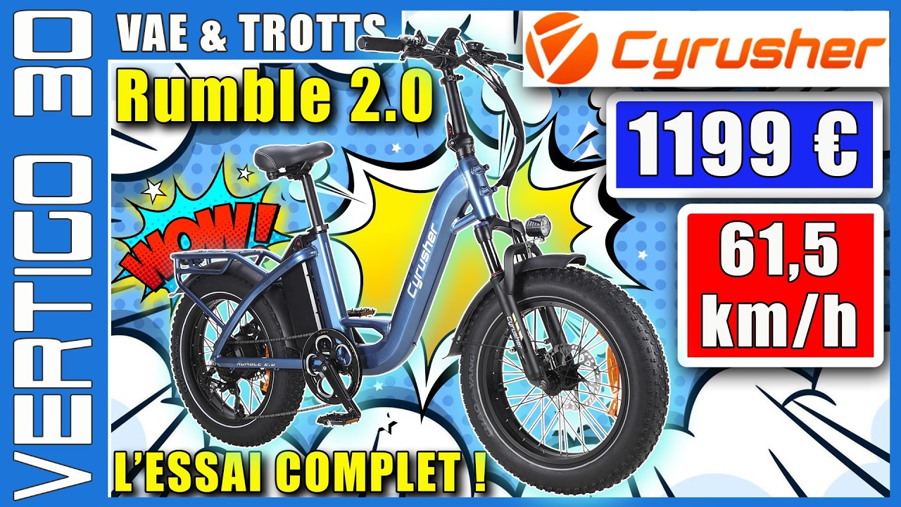 🔵⚪ VELO CYRUSHER RUMBLE 2 - LE TEST COMPLET - TROP PUISSANT ?  ⚪🔵