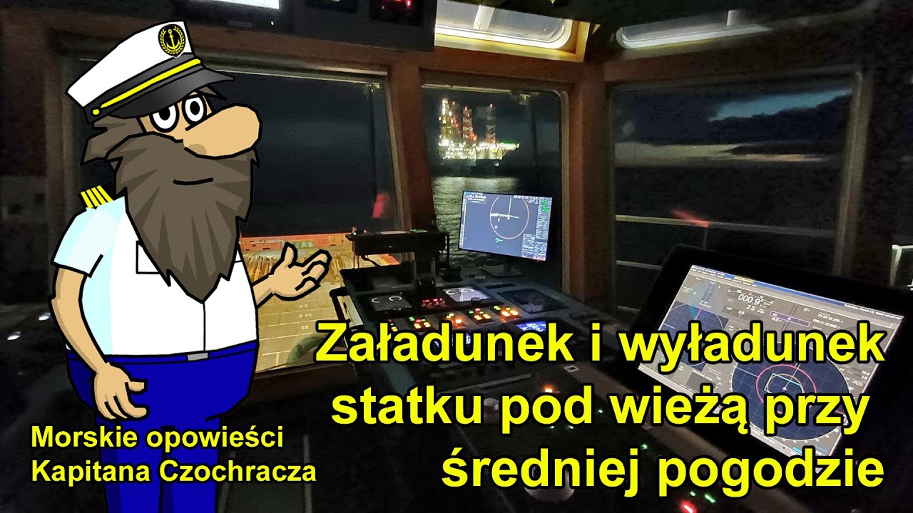 Załadunek i wyładunek statku pod wieża przy średniej pogodzie - MoKC