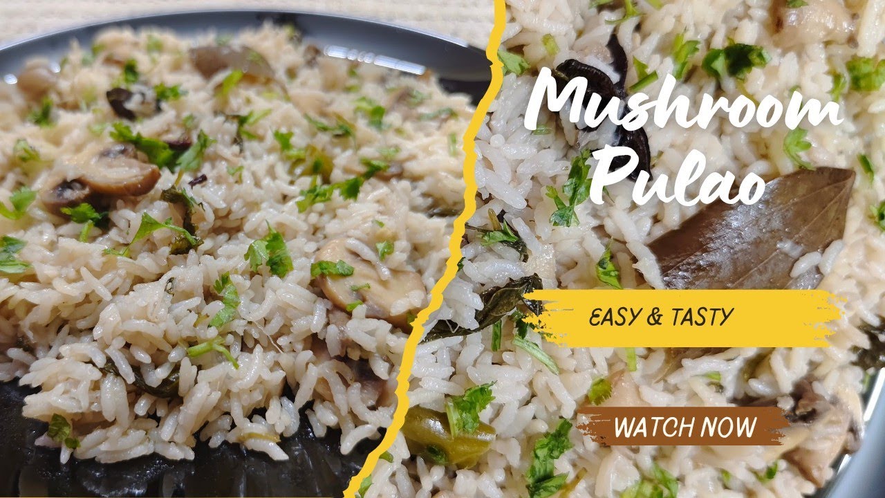 Easy Mushroom Pulao in 20 minutes 😋 | Easy and tasty lunchbox recipe😋